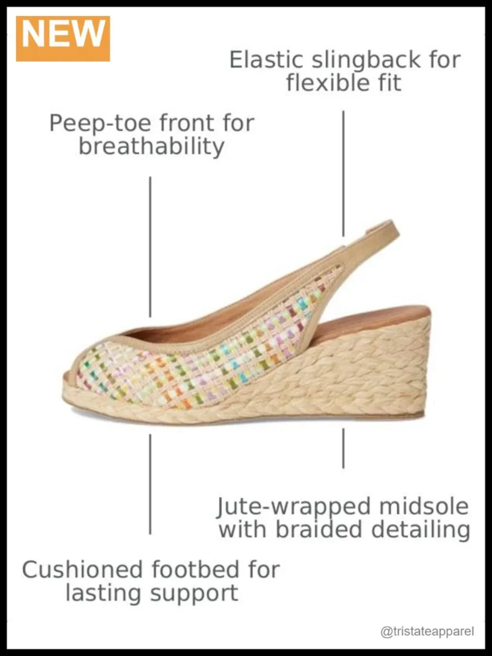 Espadrille Wedge Sandals Leather Peep Toe Slingback